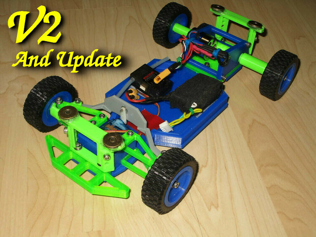 🚗 UPDATE for bodywork supports! (Fully 3D printable 1/18 rc car chassis ...