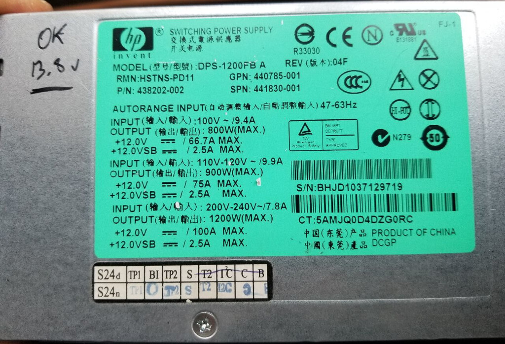 Alimentation Sinclabs SP-1100 13,7V 8A Pour Radio Amateur/CB – Testée – Occasion