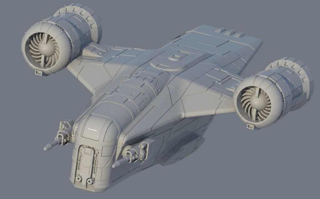 🪒 Razor Crest 94mm size for X-Wing・Free STL File for ・Cults