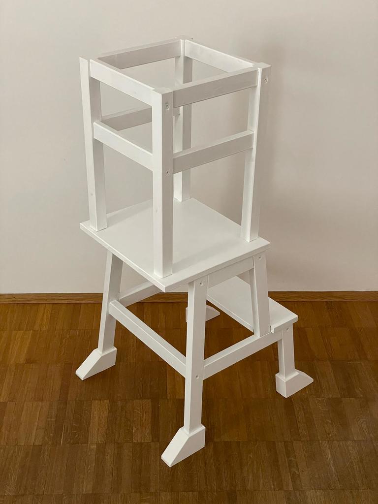 Tour D'apprentissage Relaxdays 2 Niveaux, Tableau Noir, Anti-basculement, 1 An +, 86 X 40 X 44 Cm Aide Debout Blanc 98688522