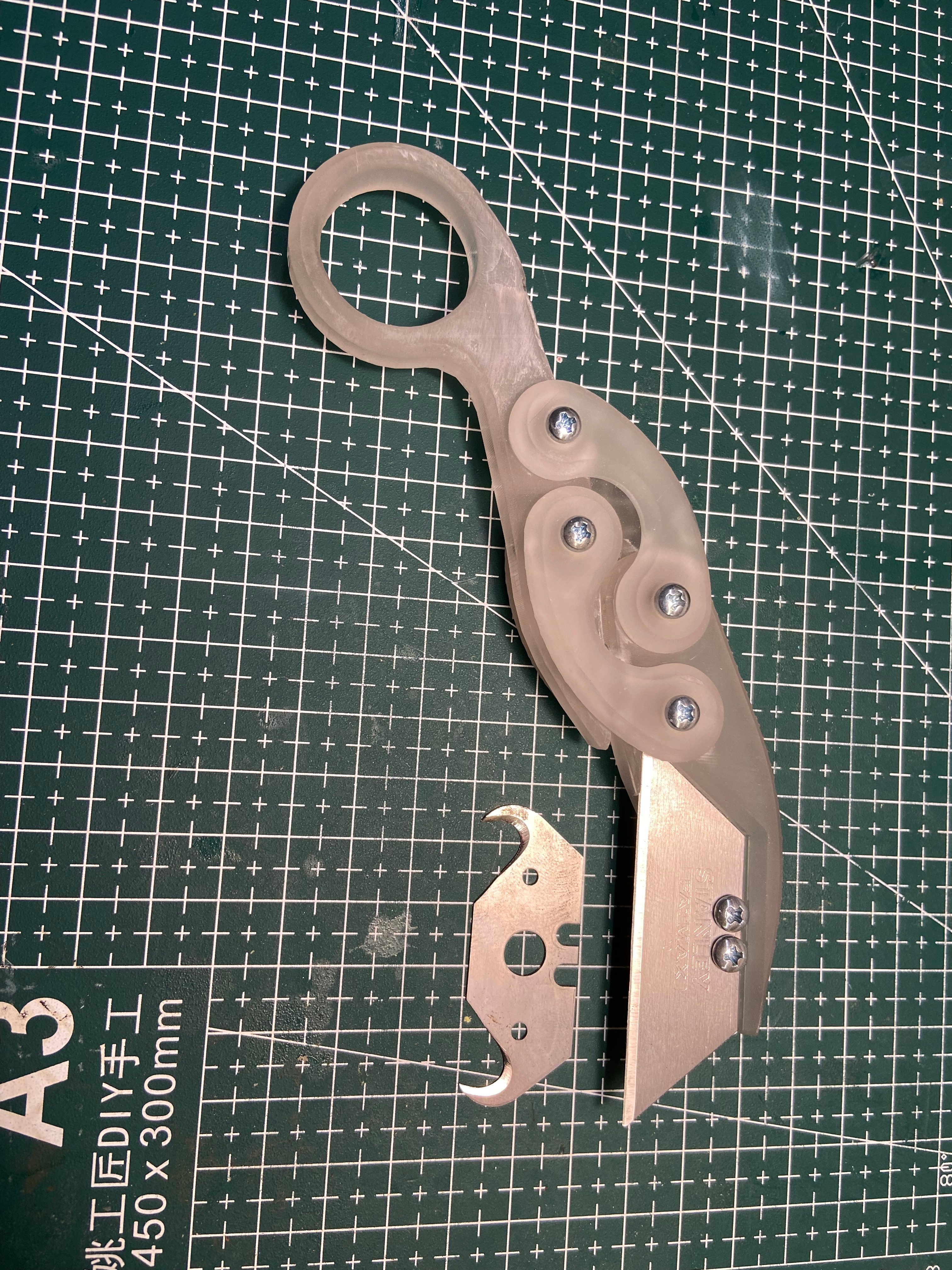 Grabbit Razor 3D printed Nasty Razor Karambit Remix・Cults