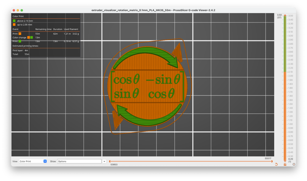 📐 Extruder Visualizer Rotation Matrix・Free 3D File for ・Cults