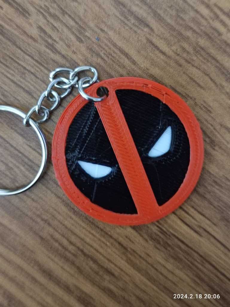 Porte-clés Deadpool Mignon Et Créatif - Accessoire Sac Ou Voiture - PVC Rouge