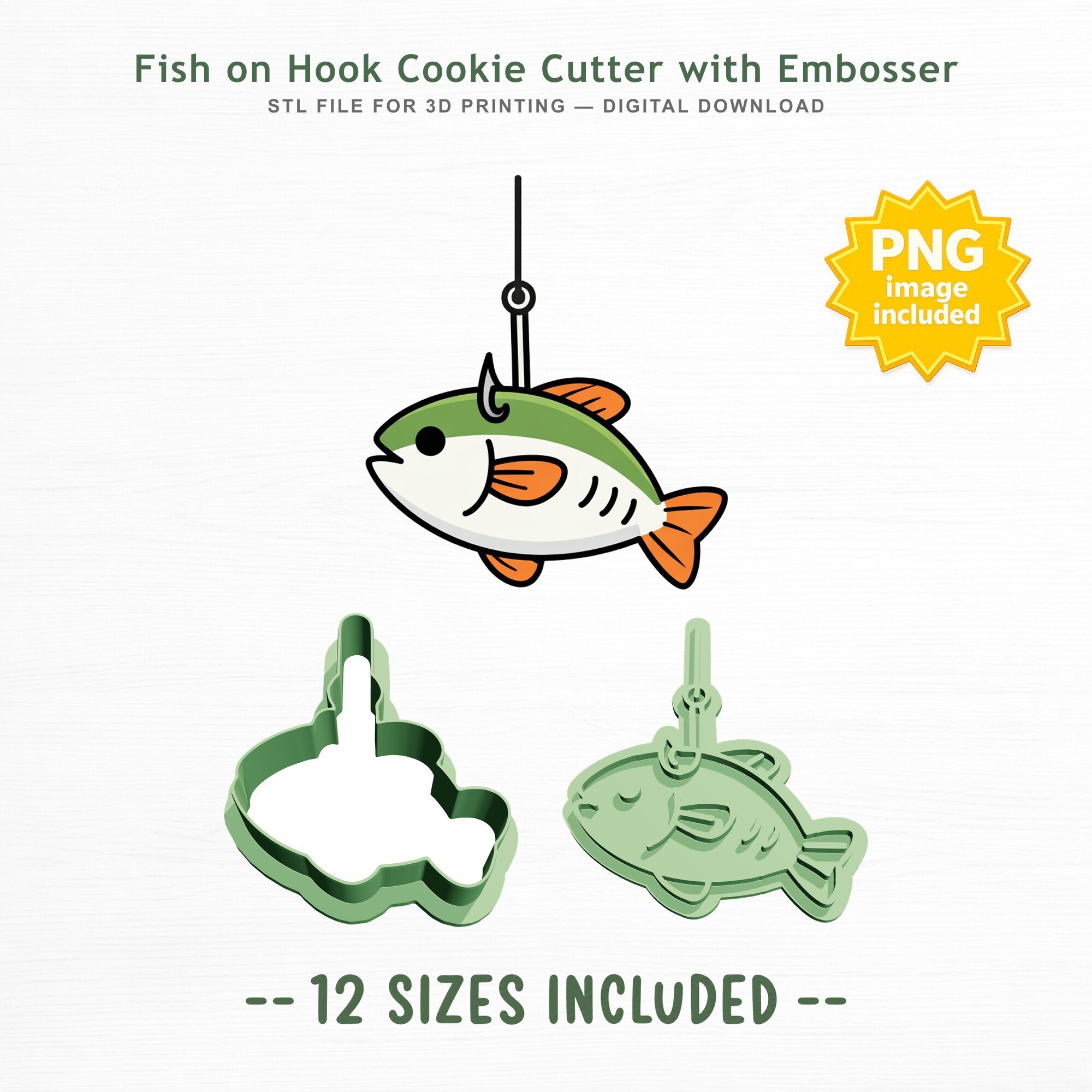 cookie hook the fish Ann Clark Father's Day Gone Fishing Cutters Set of 5, Made in USA Our colors may vary Fish and Hook Fishing DIY