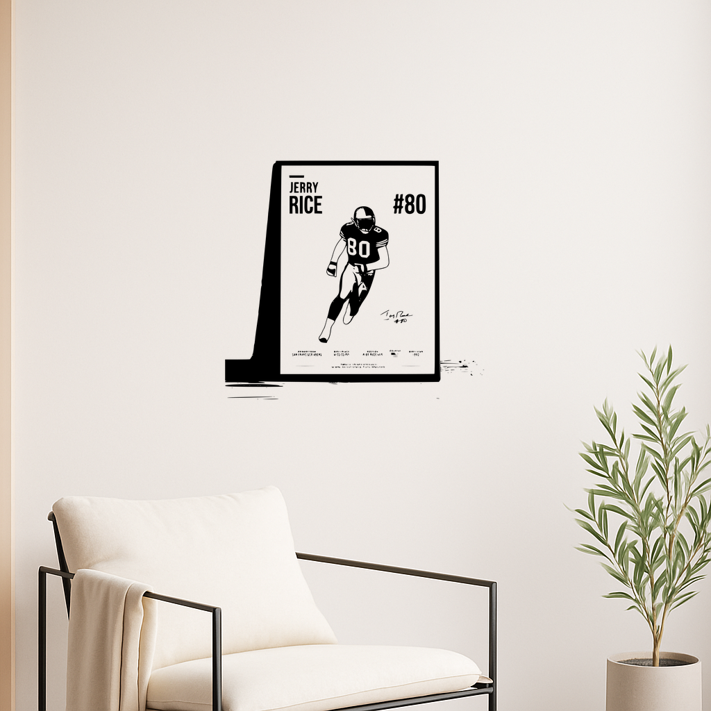🌾 Jerry Rice Jerry Rice Wall Art Framed・ 3D File for 3D printing・Cults