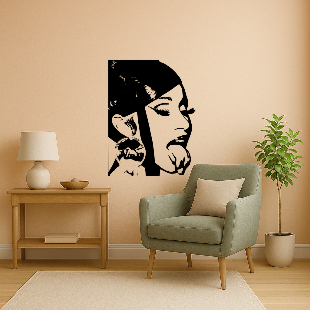 🎨 Cardi B Cardi B Wall Art Framed・ 3D 3D baskı için dosya・Cults