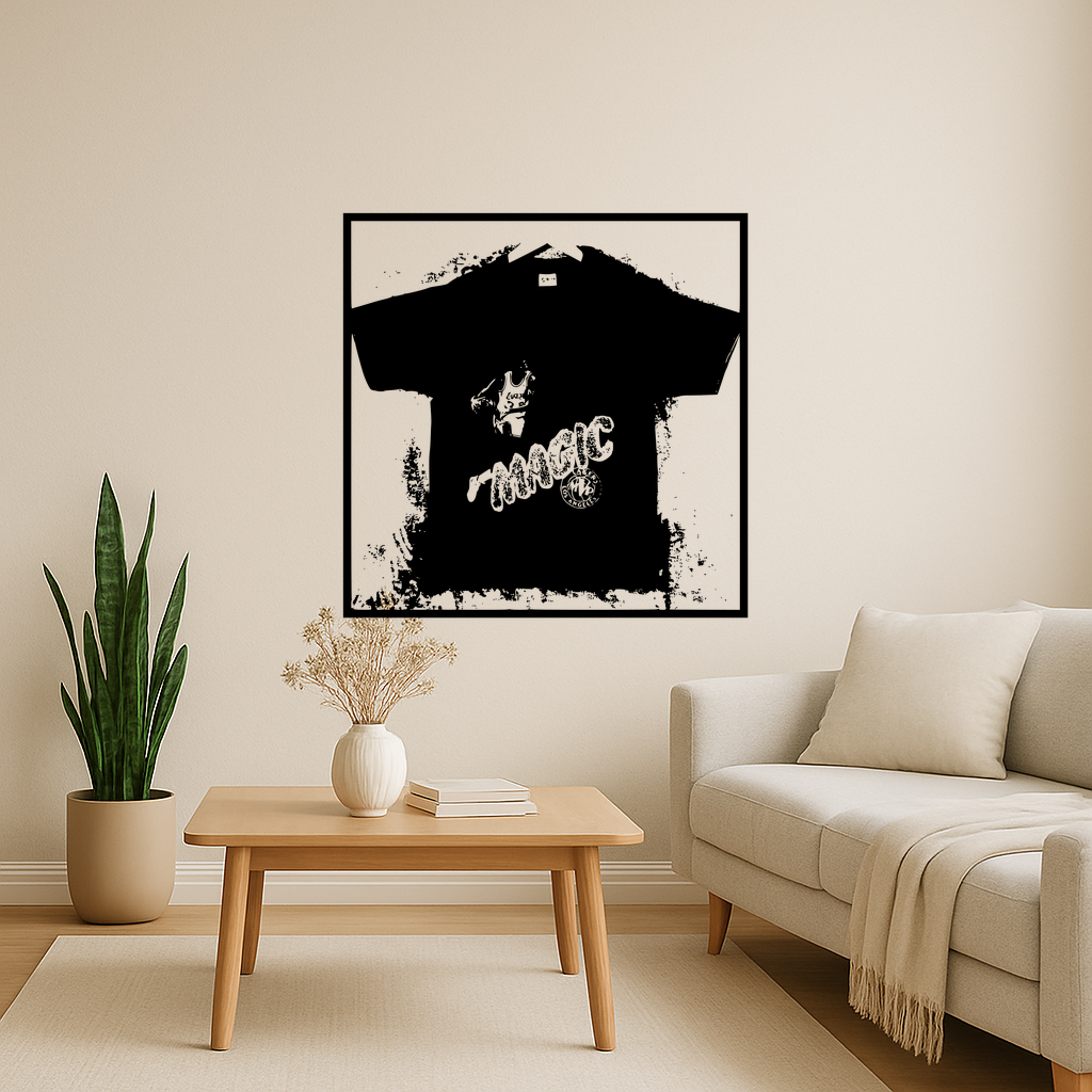Magic Johnson Lettering 🪄 Magic Johnson Magic Johnson Los Angeles Lakers Wall Art Framed・ 3D ...