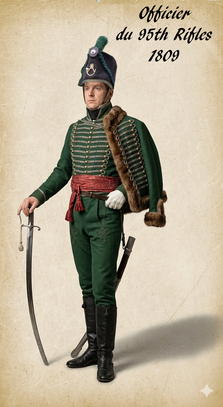 🎨 Soldat de l'empire no 103: Officier du 95th rifles , Great Britain ...