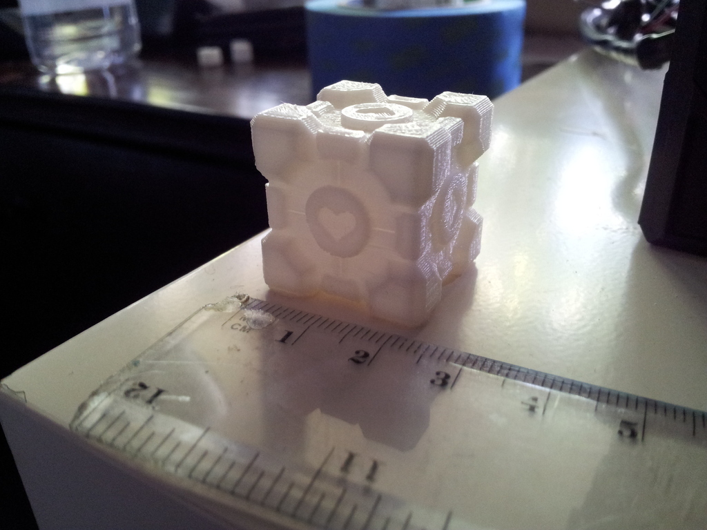 3D printing Weighted Companion Cube・Cults