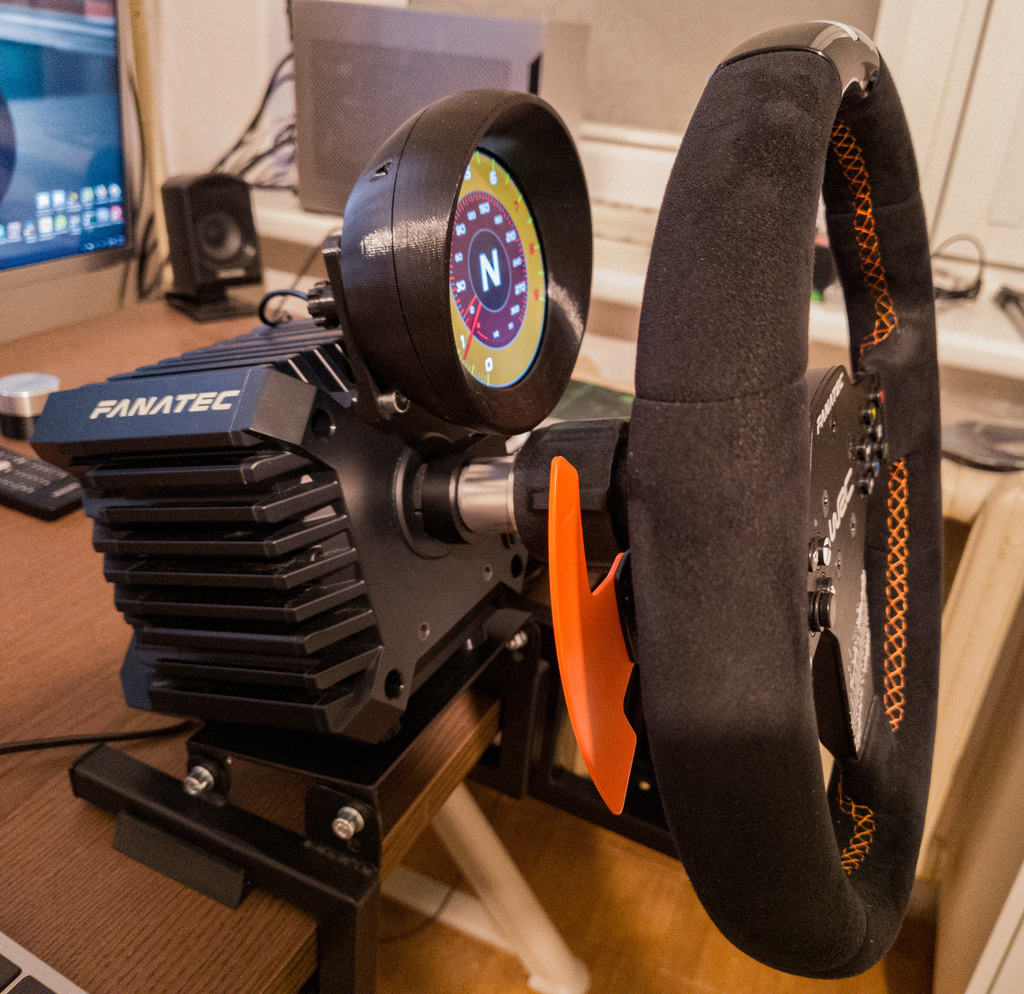 Free 3D file VoCore 3,4 inch round screen simracing dash 💨 ・Object to