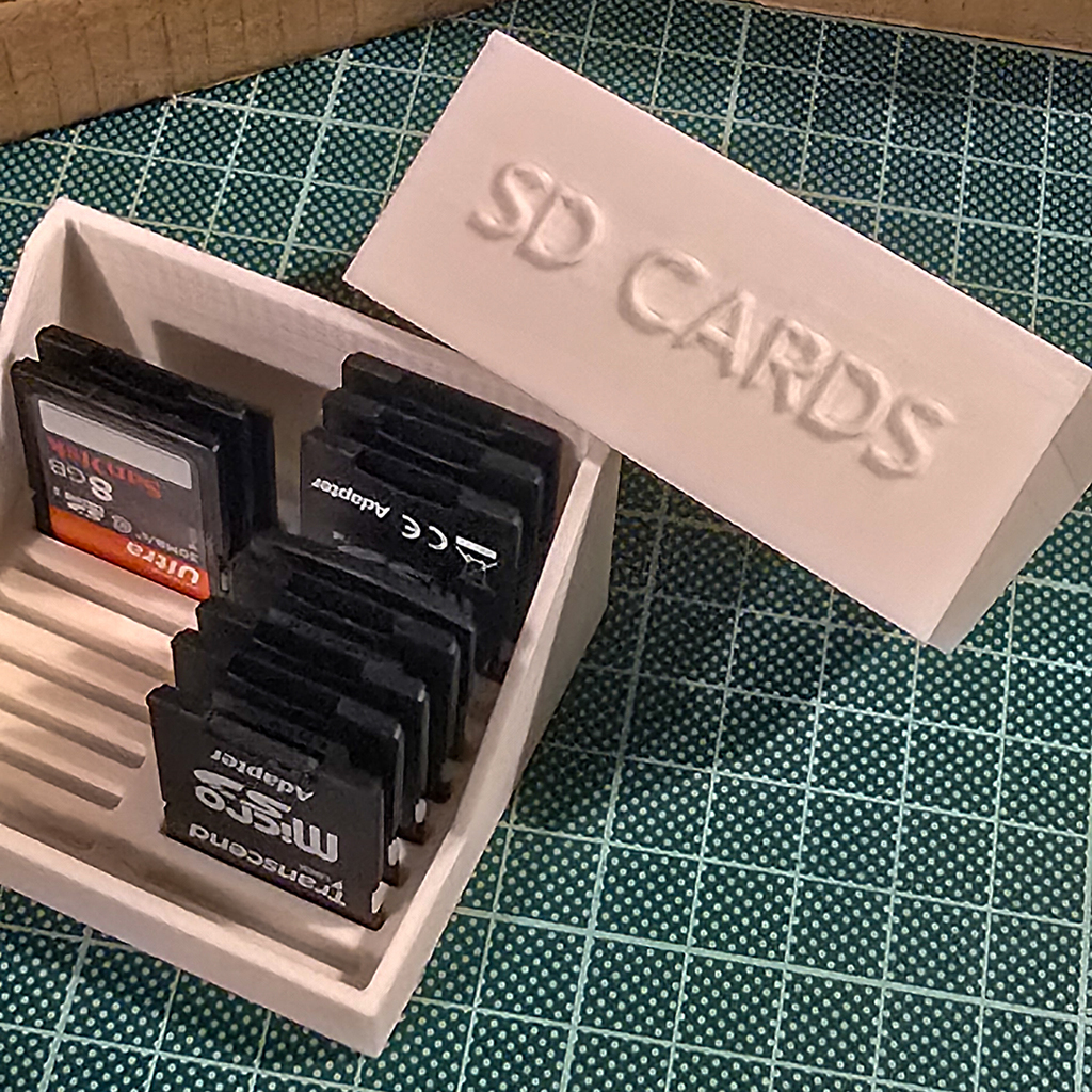 📦 SD Card Storage Box・Free 3D File for ・Cults