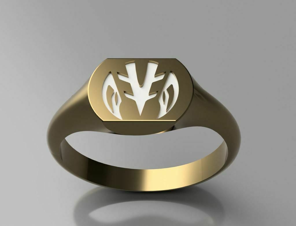 💍 White Power Ranger Signet Ring・Free 3D File for ・Cults