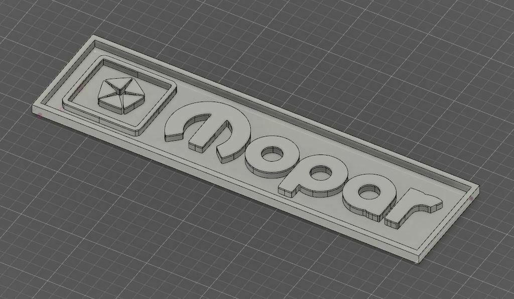 🚗 Mopar Name Plate・Free 3D File for ・Cults