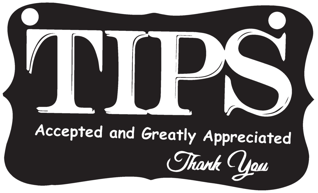 Sign For Tips Free 3D file Tips Accepted Business Retail Sign 🎨 ・3D printer model to ...