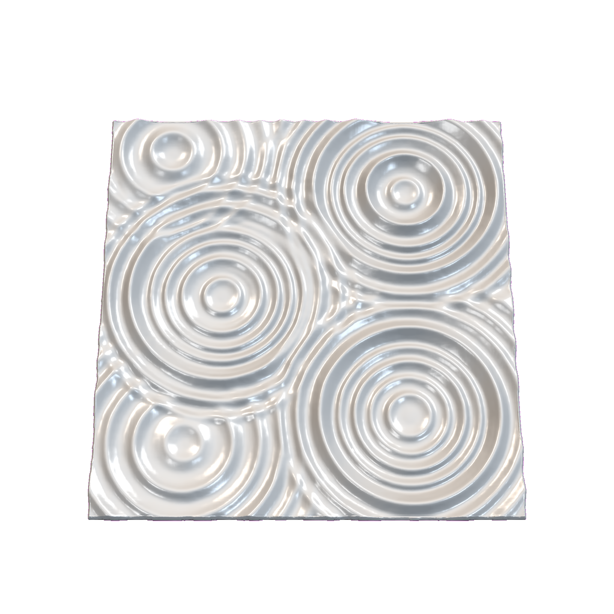 BZxcFZ7.png Concentric Ripple Water Drop Circle Tile Wall Panel STL CNC No-10