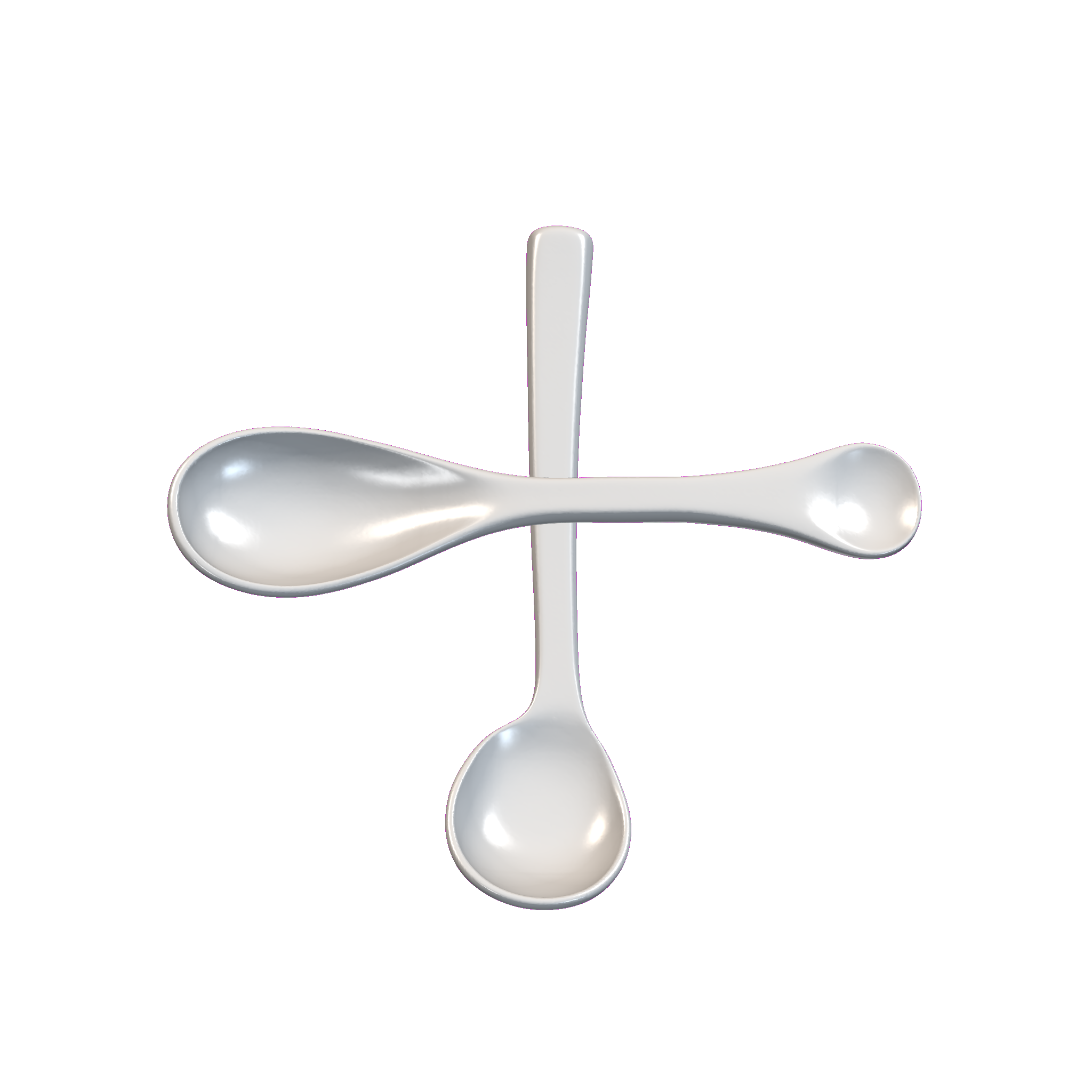 Triple Cross Spoon Sculpture STL - Novelty Multi-Spoon Decorative 3D ...