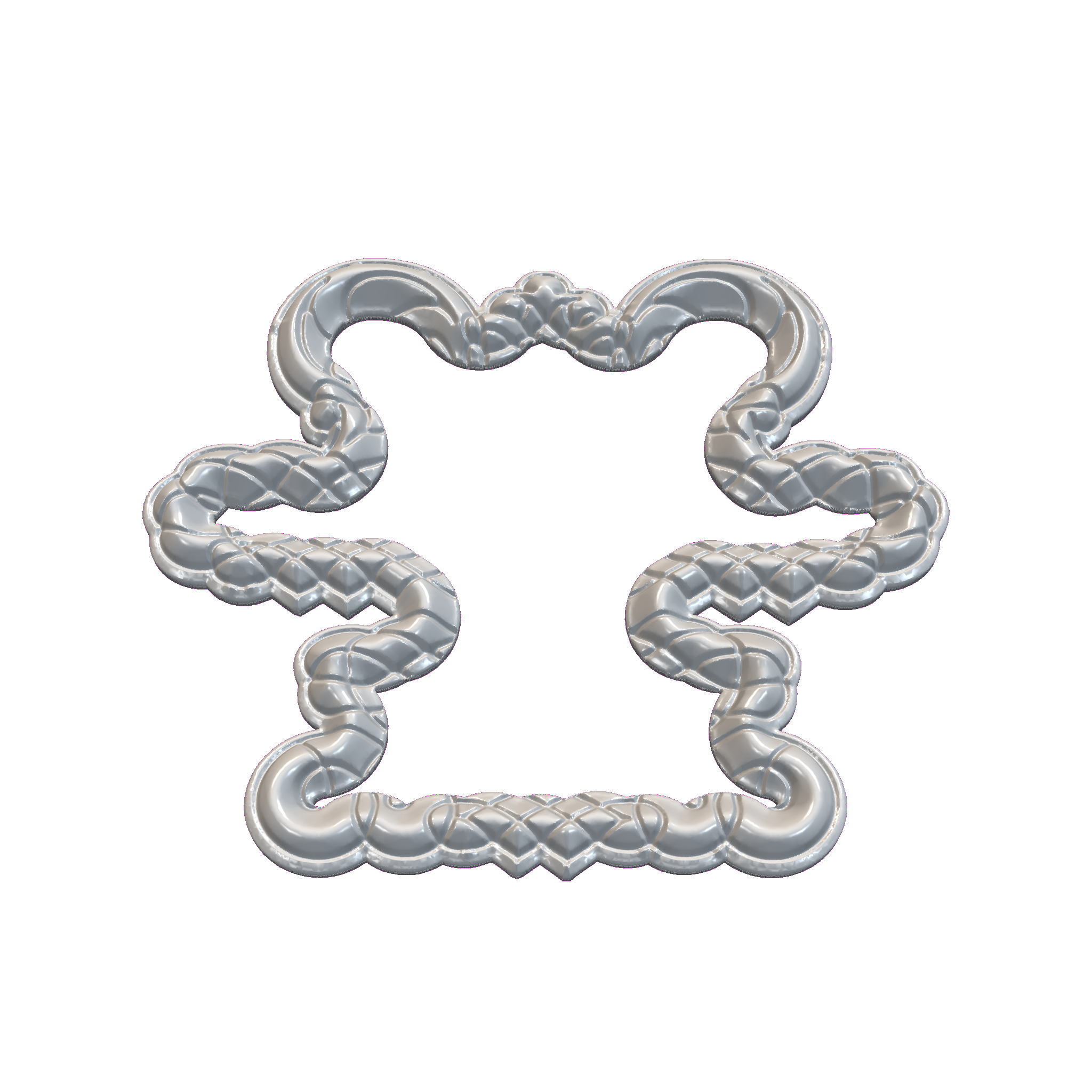 Stl File Rope Border 🖼️ Victorian Rope Braid Frame STL - Braided Border Bas-Relief CNC 3D ...