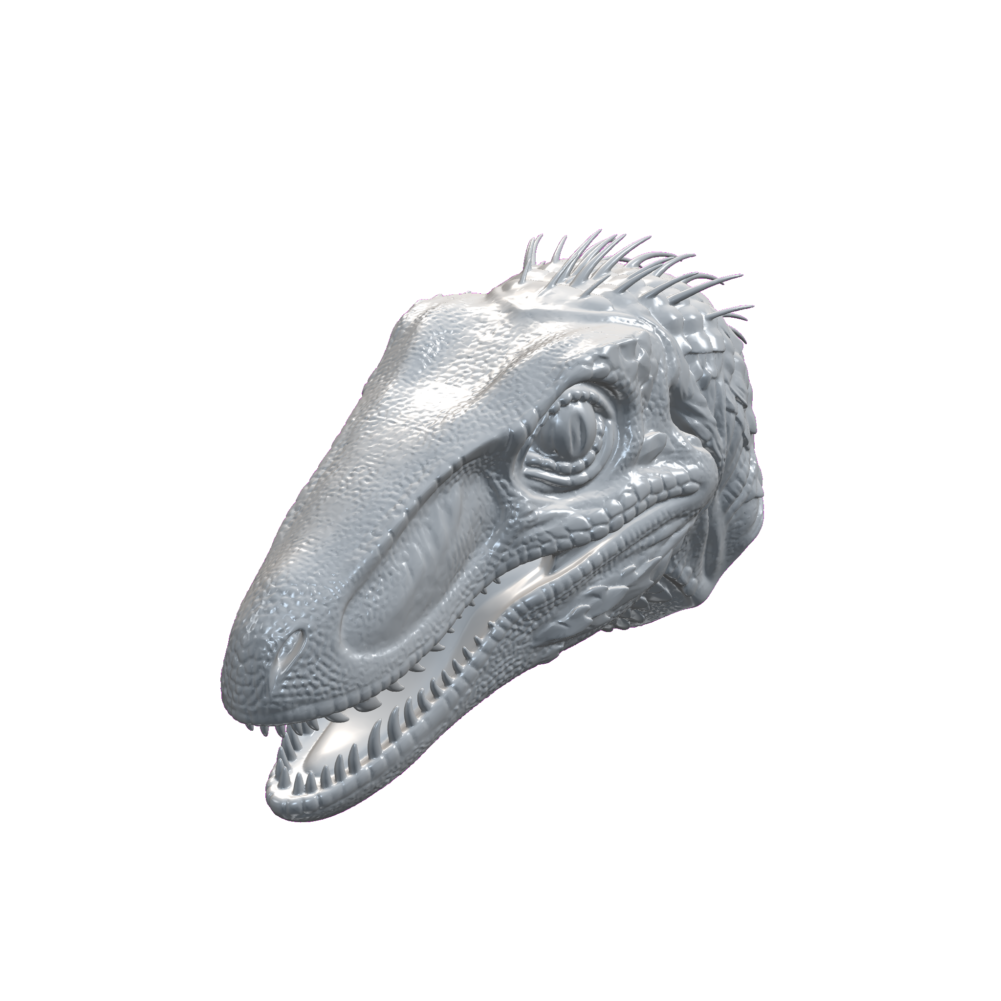 Quill Raptor 🦖 Velociraptor Raptor Dinosaur Head Bust Spiky Quill Crest Elongated ...