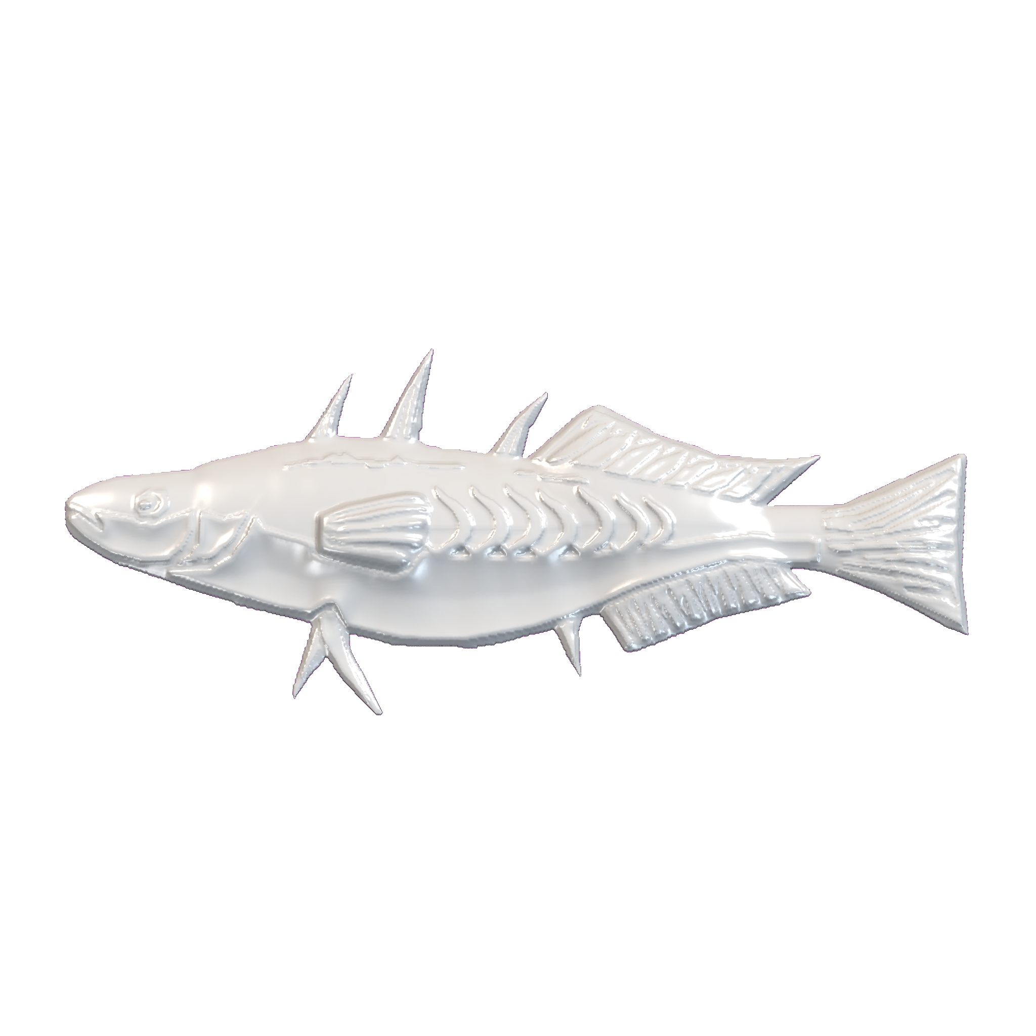 🐠 Spiny Scorpionfish Sharp Dorsal Spines Skeletal Relief Bas Relief STL ...