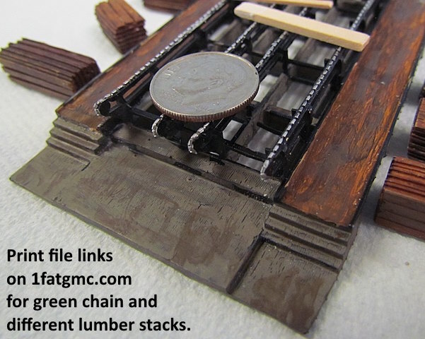 👽 N Scale Sawmill Green Chain.....・Free 3D File for ・Cults