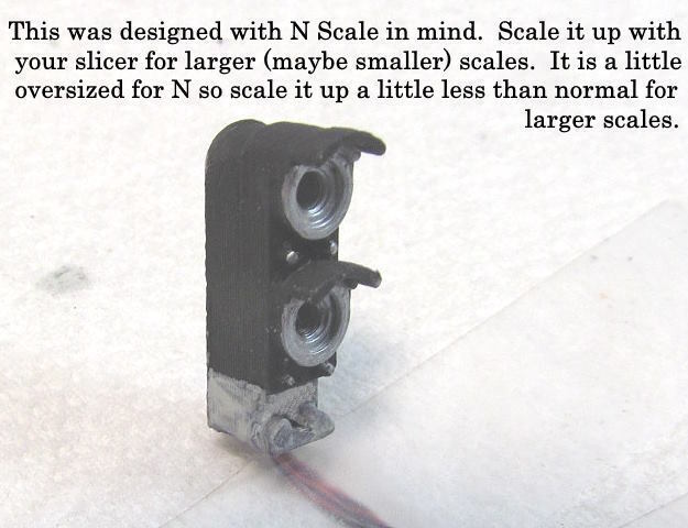 ⬅️ Middle size (left) RailRoad Dwarf Signal..・Free 3D File for ・Cults