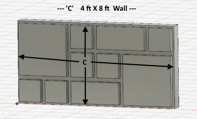 Free 3D file N Scale - Basic 4' X 8' Stone wall sections to be used in ...