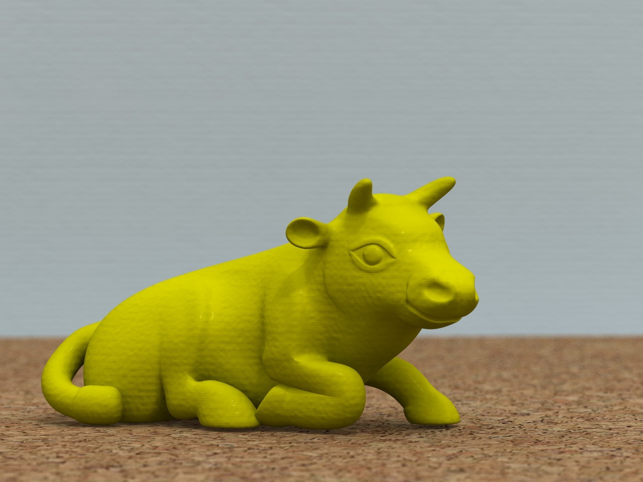 Free STL file bull lying down [FREE] 🐂・3D printer design to download・Cults