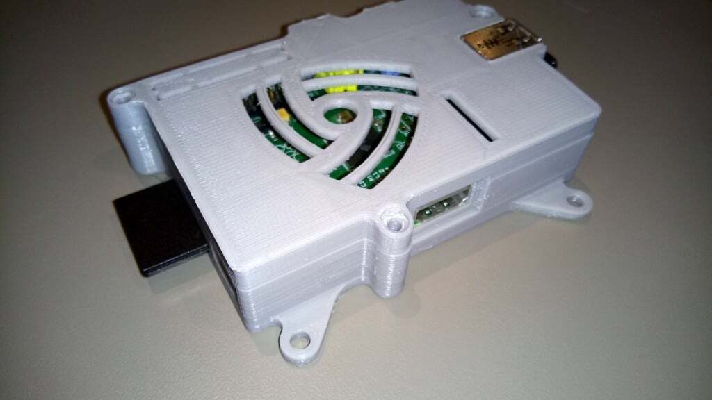 3D printable Raspberry Pi (Model B) case with 75mm VESA mount・Cults