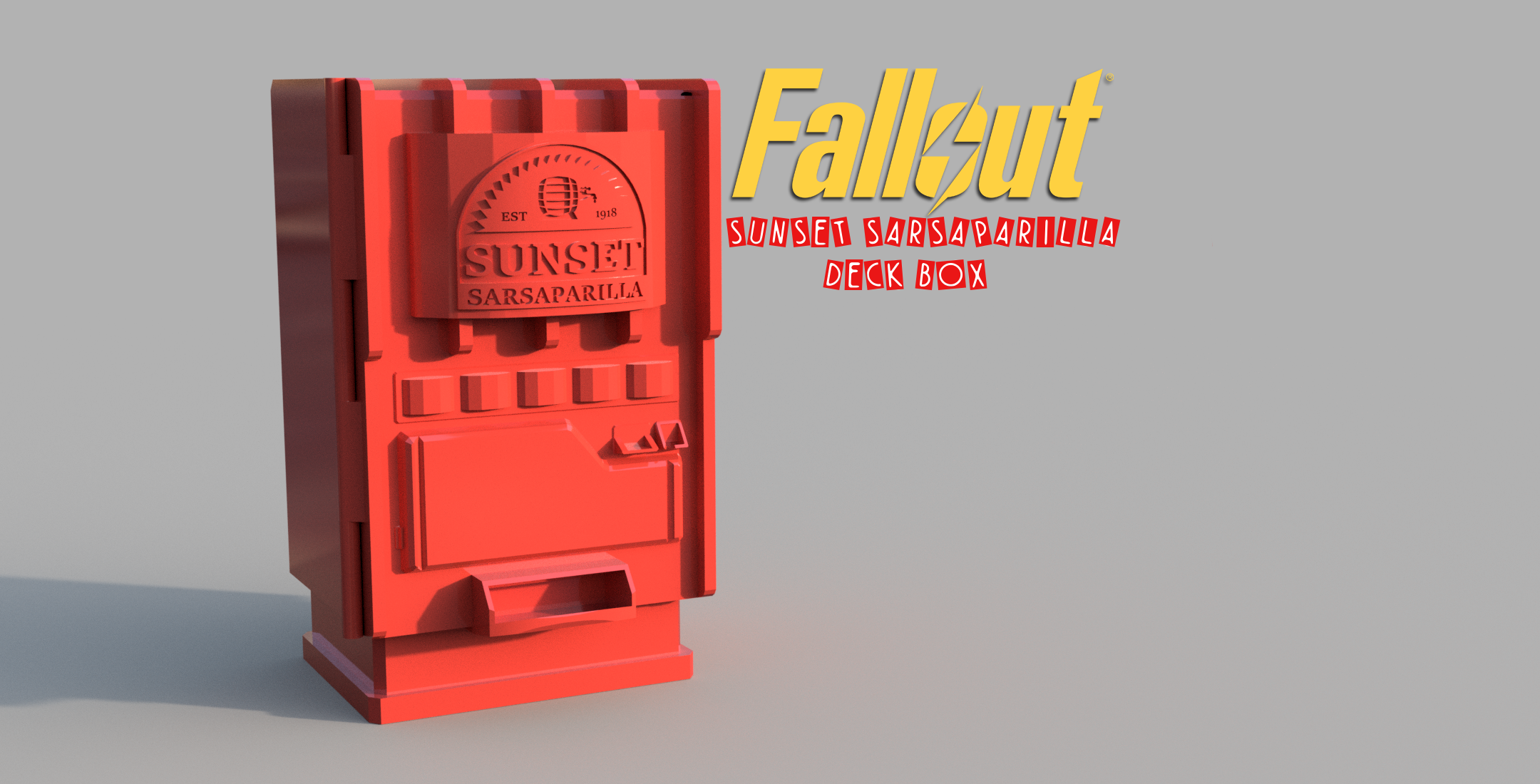 🆕 Fallout New Vegas Deckbox (100+ cards sleeved)・Free 3D