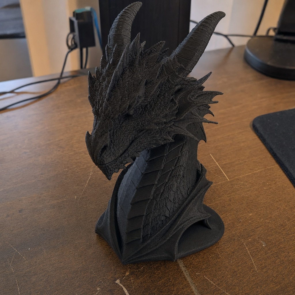 🤠 Fierce Western Dragon Head Bust Wall Decor・ 3D File for 3D printing・Cults