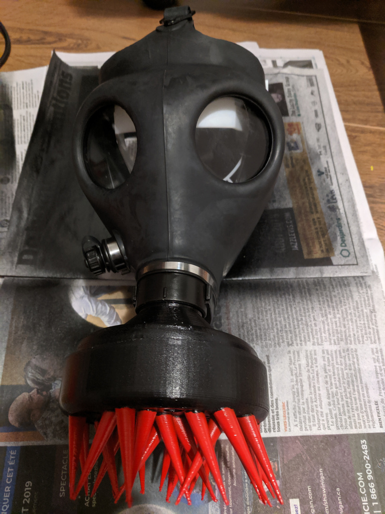 Free 3D file Israeli Gas Mask Filter with spikes 🎭 ・3D printable model ...