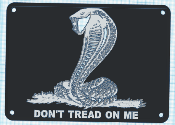 🧞‍♂️ Don't Tread On Me - Cobra Edition - License Plate・Free 3D File for ...