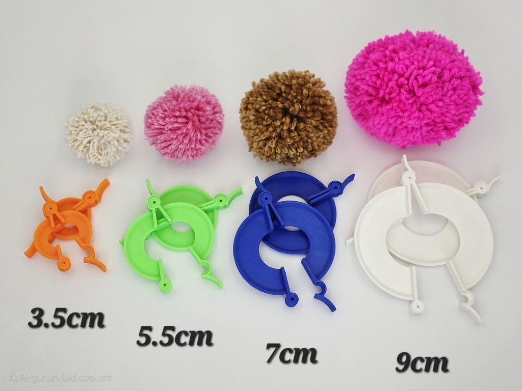 pomponページ 👽 Criador de pompons fácil de fazer・Arquivo STL Grátis para