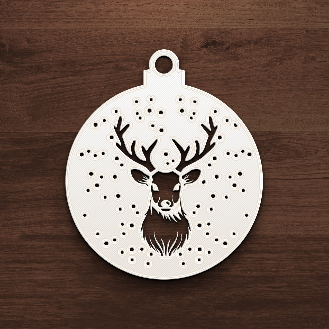 🦌 乡村鹿圣诞饰品- 激光切割节日装饰品・文件用于3D 三维打印・Cults, image size:1280x1280