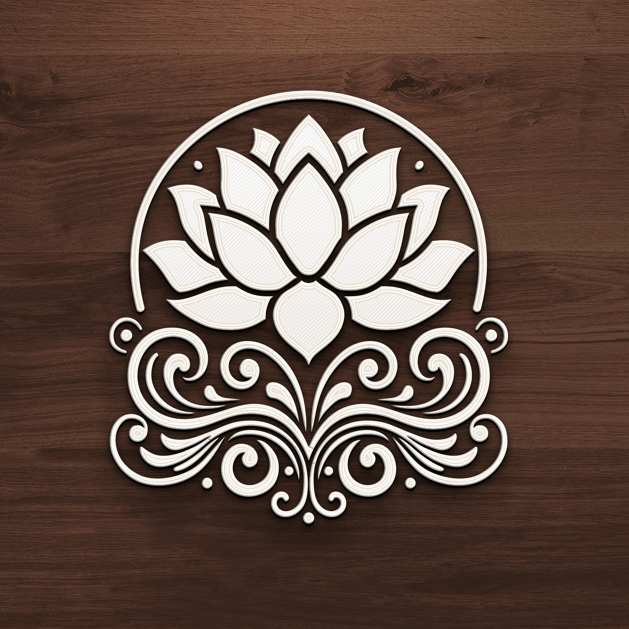 🪷 Lotus Flower Wall Decor - Elegant Ornamental Design・ 3D File for 3D  printing・Cults, image size:1280x1280