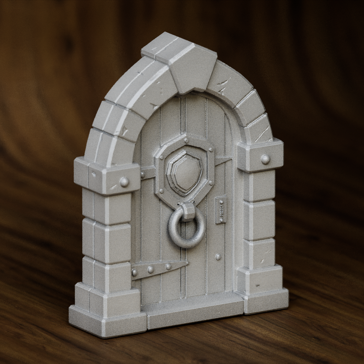 3d_prints_v06.png Medieval Castle Door - Tabletop RPG Terrain Accessory