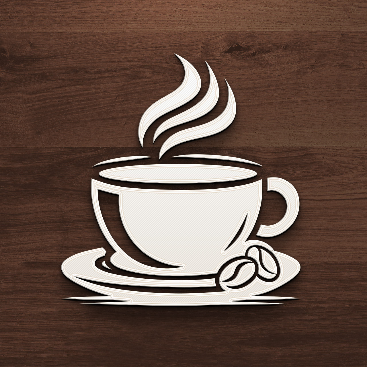 ☕ Coffee Cup Logo - Cafe Branding Print・ 3D File for 3D printing・Cults