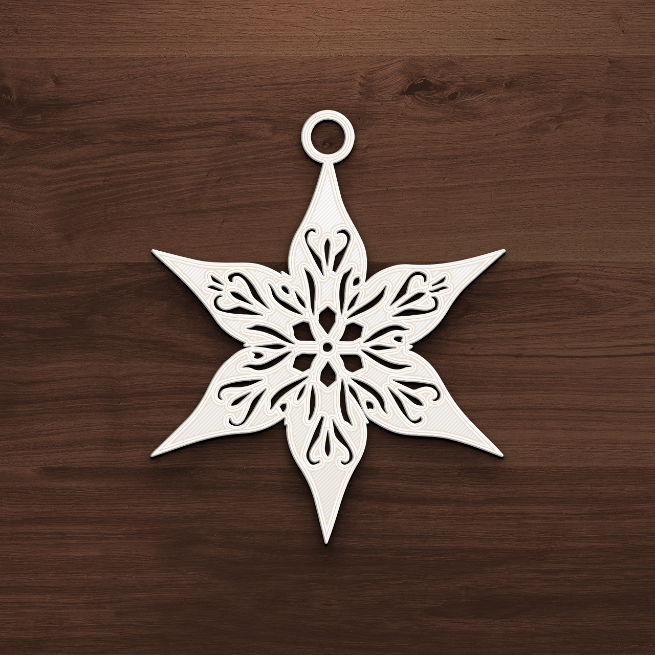 Замысловатоерождественскоеукрашениеввидеснежинки-ElegantStarDesign