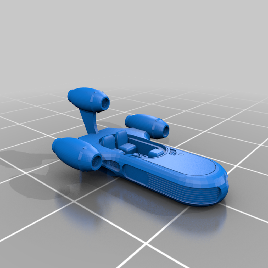 🎲 X34 landspeeder・Free 3D File for ・Cults