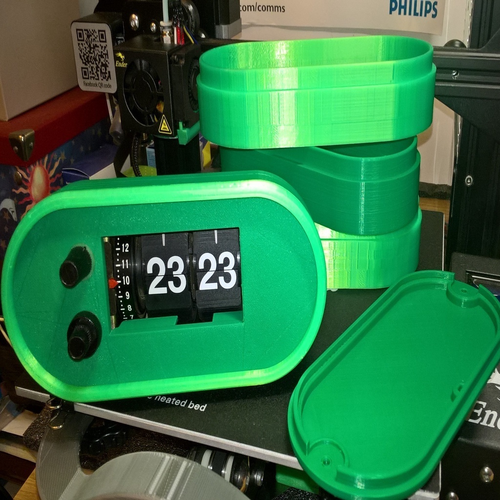 🕰️ Flip Clock Modular Enclosure・Free 3D File for ・Cults