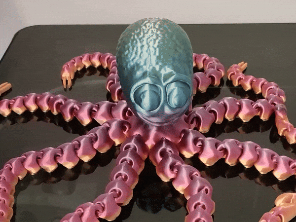 Pulpo Impreso en 3D Flexible, articulado Pulpo Coleccionable, Animal Marino sensorial Fidget Cesta de Pascua Stuffer, Ornamento Creativo