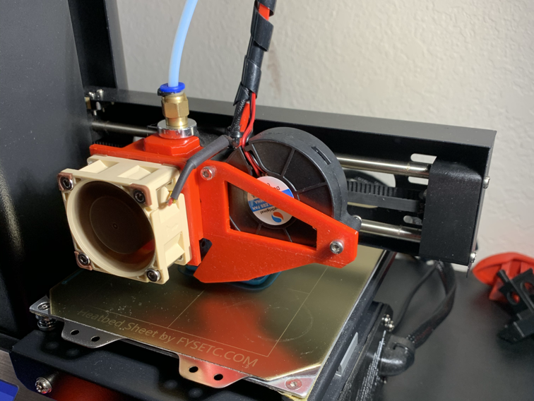 3d printable monoprice select mini v2 dual fan mount cults