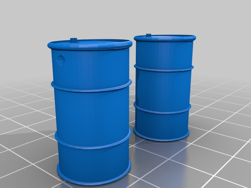 INTEGY 1/10 Scale 55 Gallon Plastic Drum – Realistic RC Model Accessory (Green)