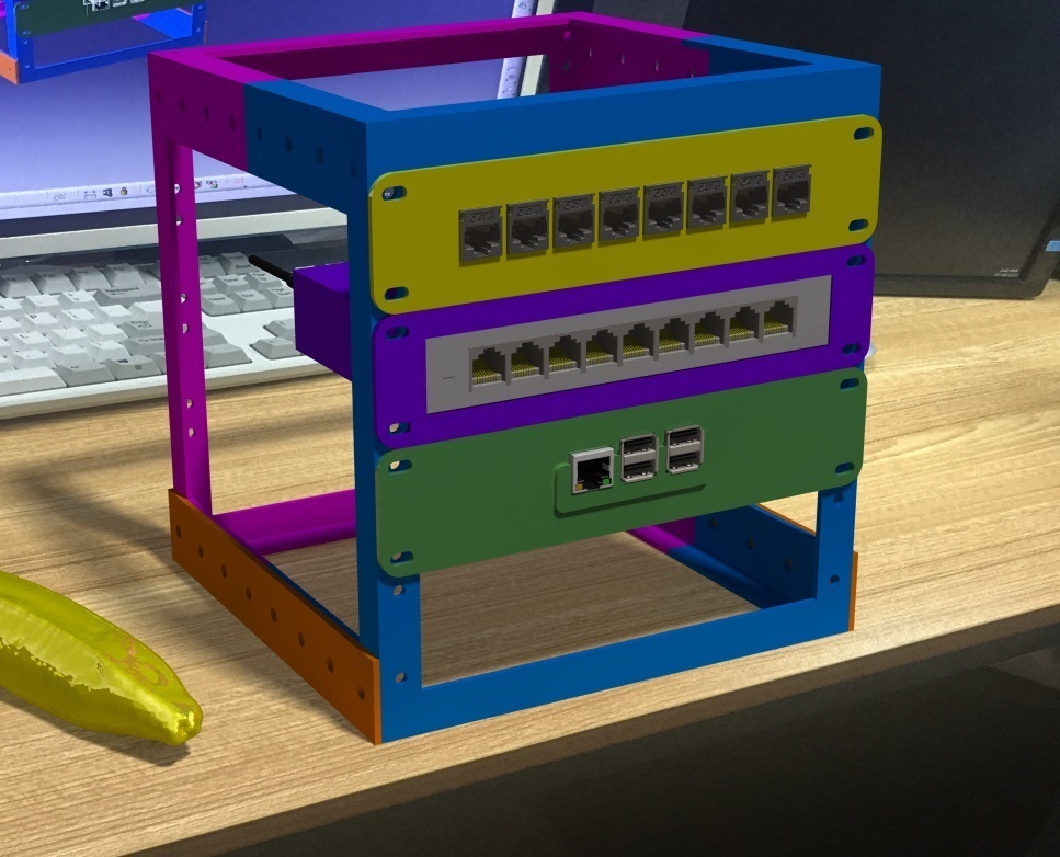 🔗 Mini server rack for TP Link TL-SG108 and Raspberry Pi・Arquivo 3D ...