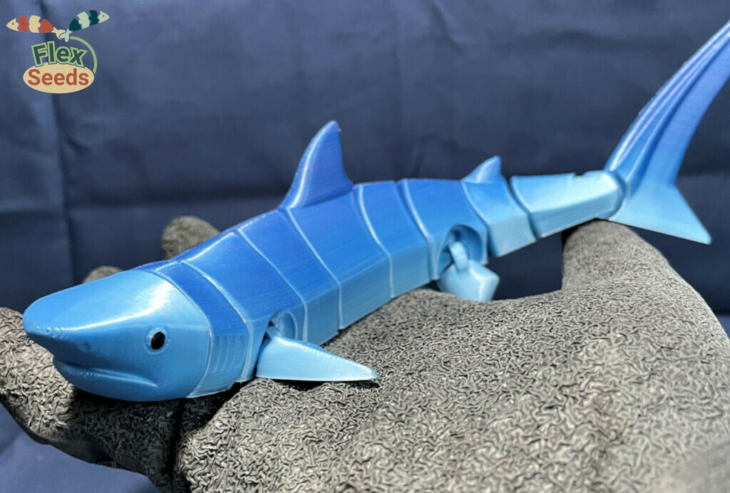 🐅 Flexi Tiger Shark (print-in-place)・Free STL File for 3D