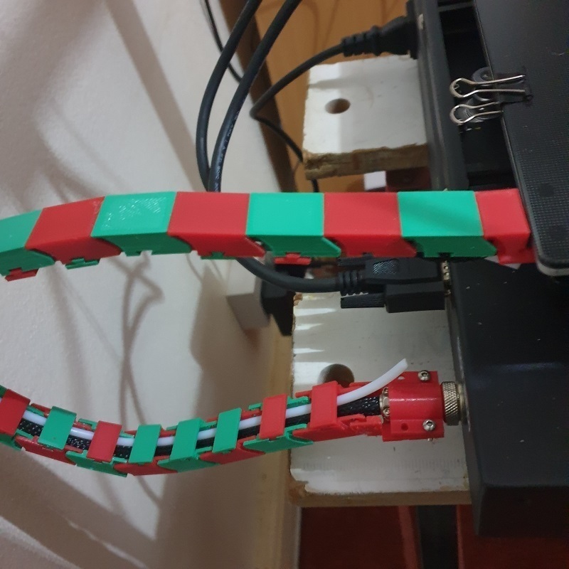 Chaîne Porte-câbles Nylon 15x30 Mm - Longueur 1 M, Pour Imprimante 3D, CNC, Robots - Noir