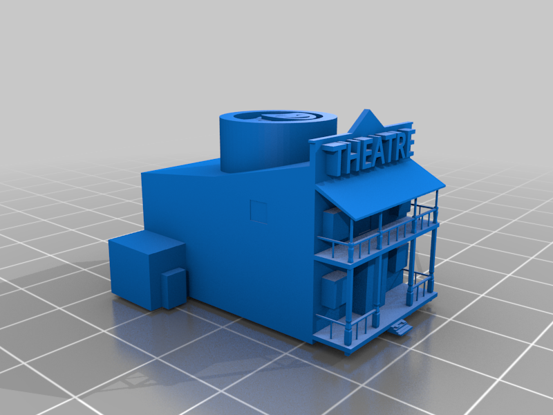 Set Edifici E Terreni 3D Per Western Legends - Miniature Grigie Per Gioco Da Tavolo