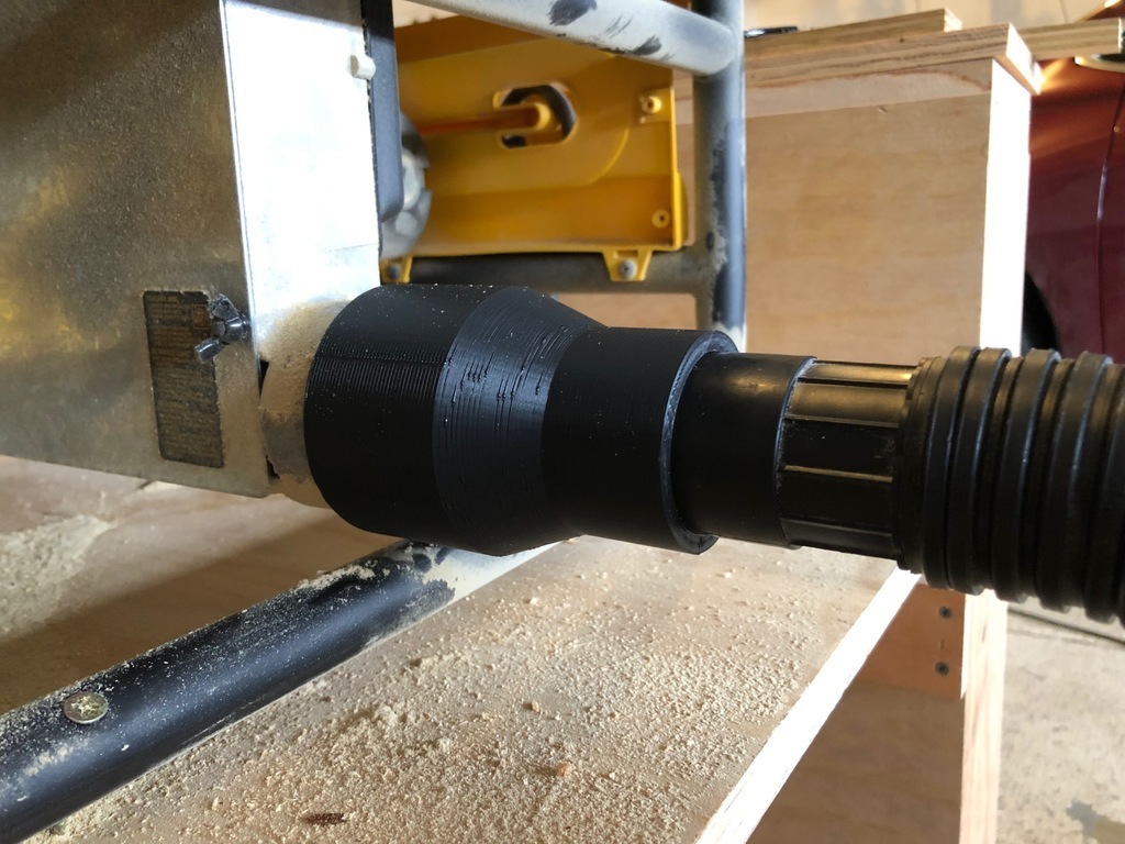 Adaptateur De Tuyau D'Aspiration 1 1/4" Pour Scie à Onglets Dewalt - Connexion Pour Aspirateur