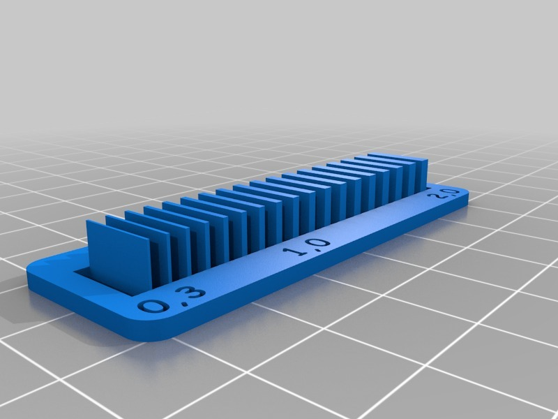 Free 3D file Wall thikness test 0.3 to 2 mm 🧞‍♂️・3D printing model to ...