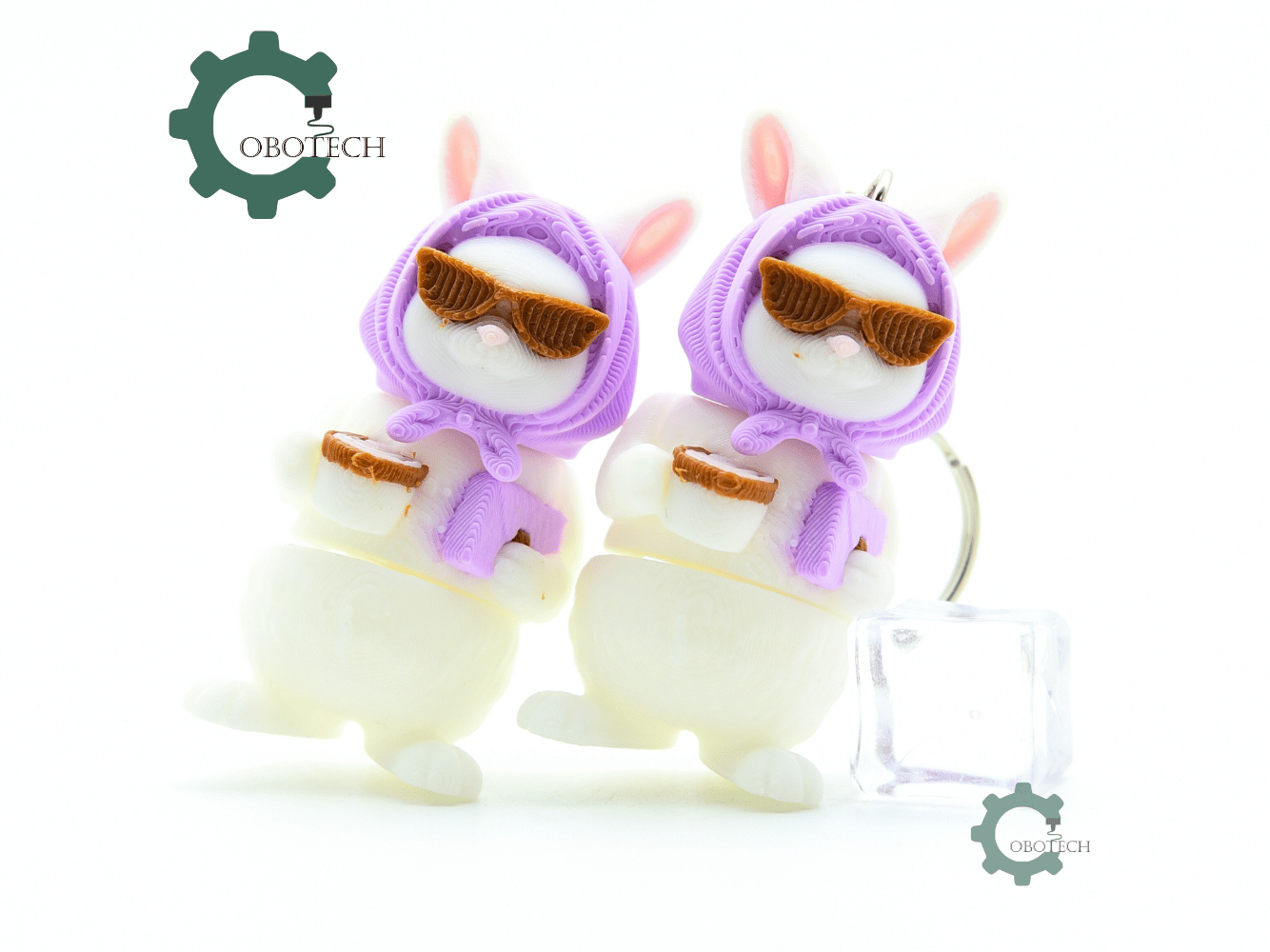 🐇 Cobotech Easter Fancy Rabbit Articulated Keychain - Cute Backpack ...